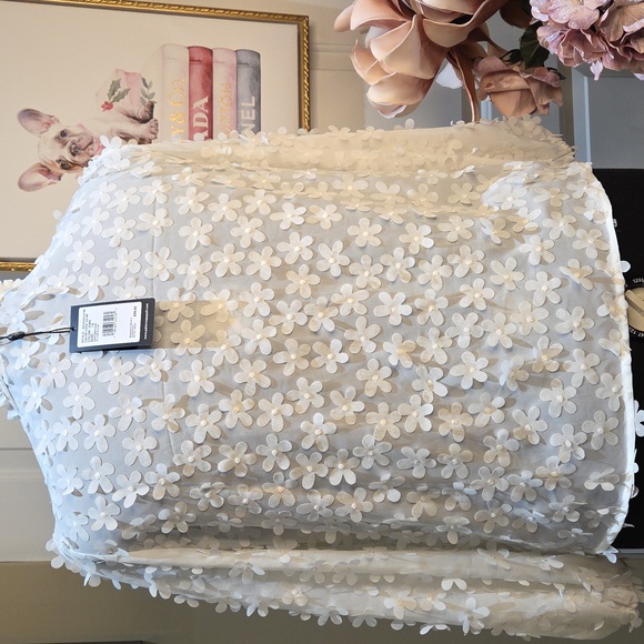 Nwt 1X Adrianna Papell White Floral Blouse - Picture 4 of 14